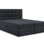 Boxspring met opbergfunctie, 140×200, Donker grijs